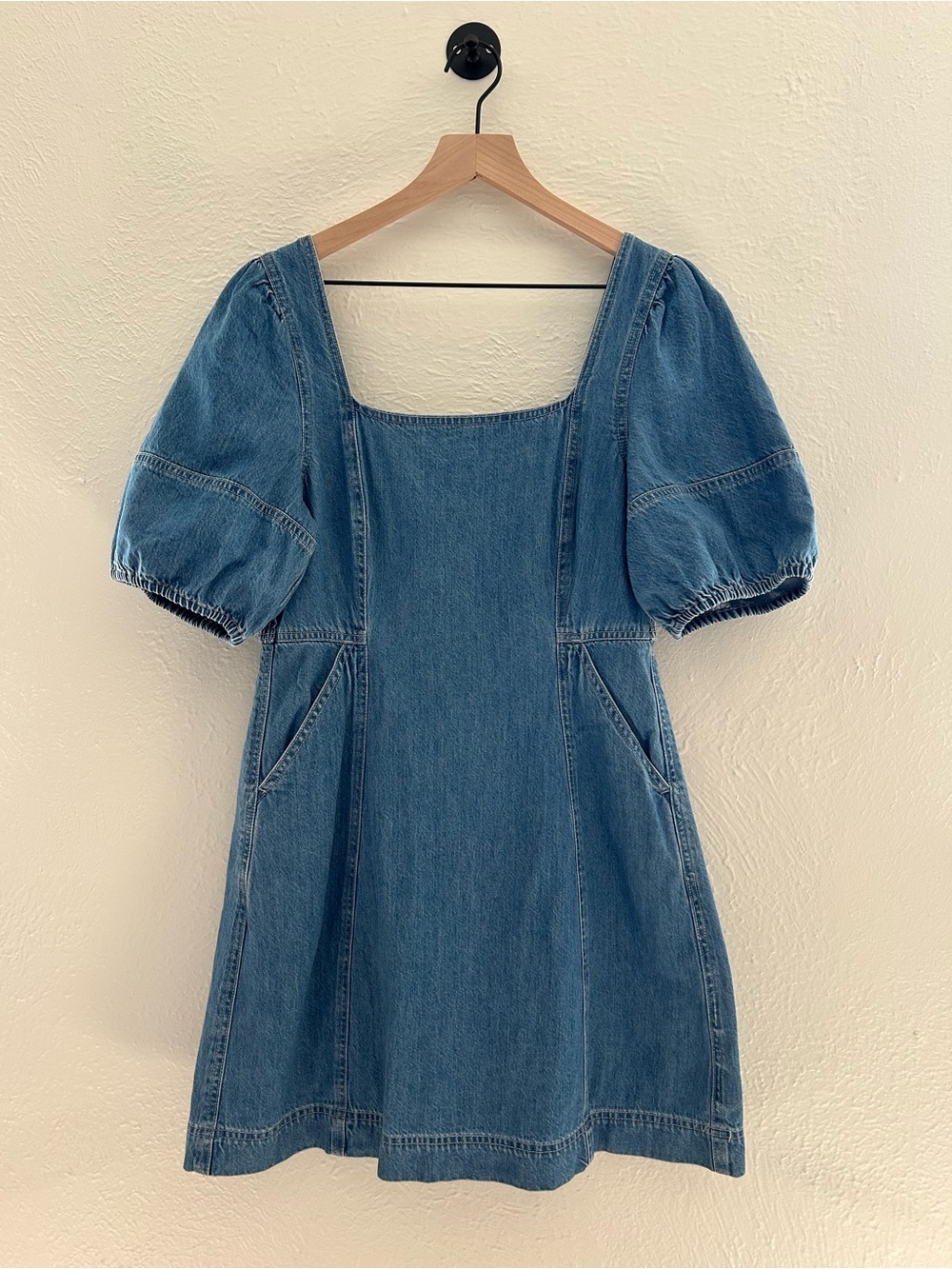 Madewell Light Blue Denim Dress Like New Pockets Cottagecore Y2K Casual Size 8